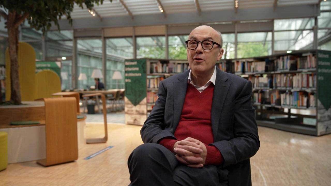 Interview Antoine Picon à la Médiathèque de l'École des Ponts