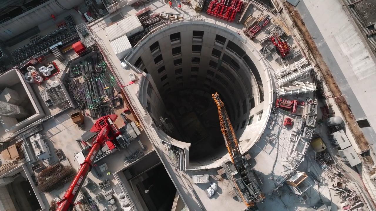 Reportage drone du chantier de la future gare de Saint-Maur-des-Fossées