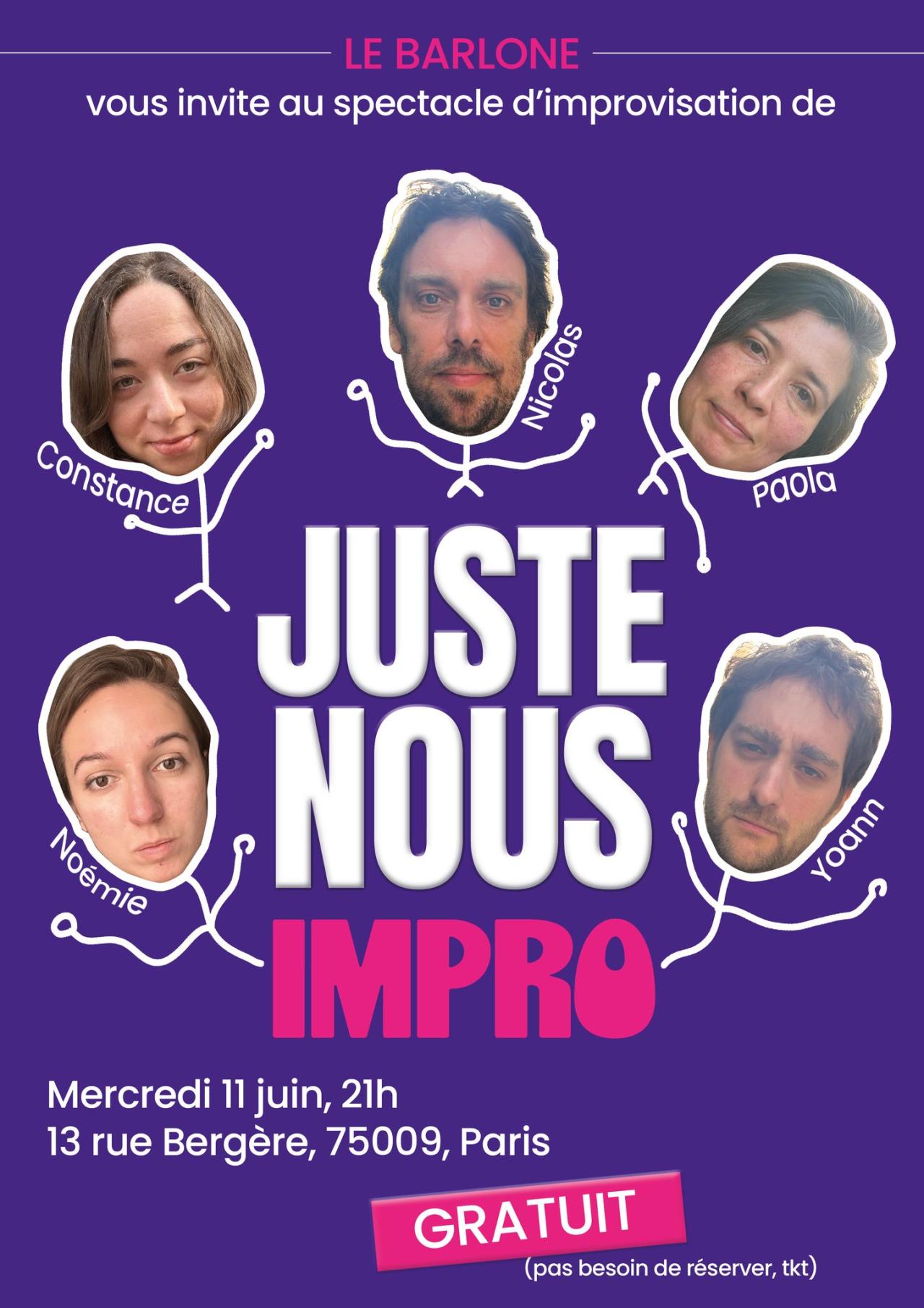 Affiche pour notre première représentation. Crédit : Noémie Chevaucher.